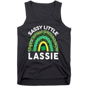 Irish St Patrick Day Sassy Little Lassie Teen Girl Wo Tank Top