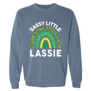 Irish St Patrick Day Sassy Little Lassie Teen Girl Wo Garment-Dyed Sweatshirt