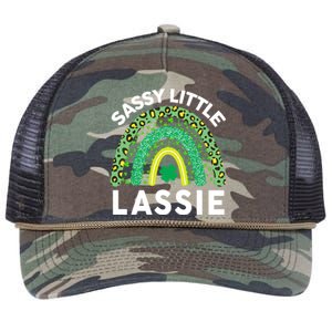 Irish St Patrick Day Sassy Little Lassie Teen Girl Wo Retro Rope Trucker Hat Cap