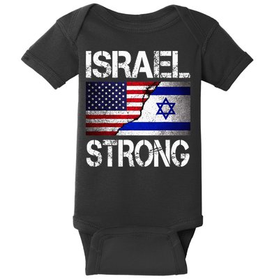 Israel Strong Pray For Israel US Israel Flag Baby Bodysuit