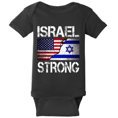 Israel Strong Pray For Israel US Israel Flag Baby Bodysuit