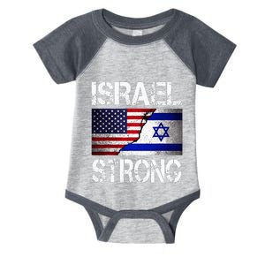 Israel Strong Pray For Israel US Israel Flag Infant Baby Jersey Bodysuit