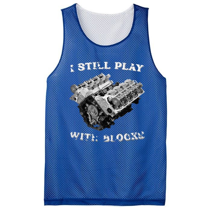 I Still Play With Blocks Racing Maintenance Vintage Mesh Reversible Basketball Jersey Tank