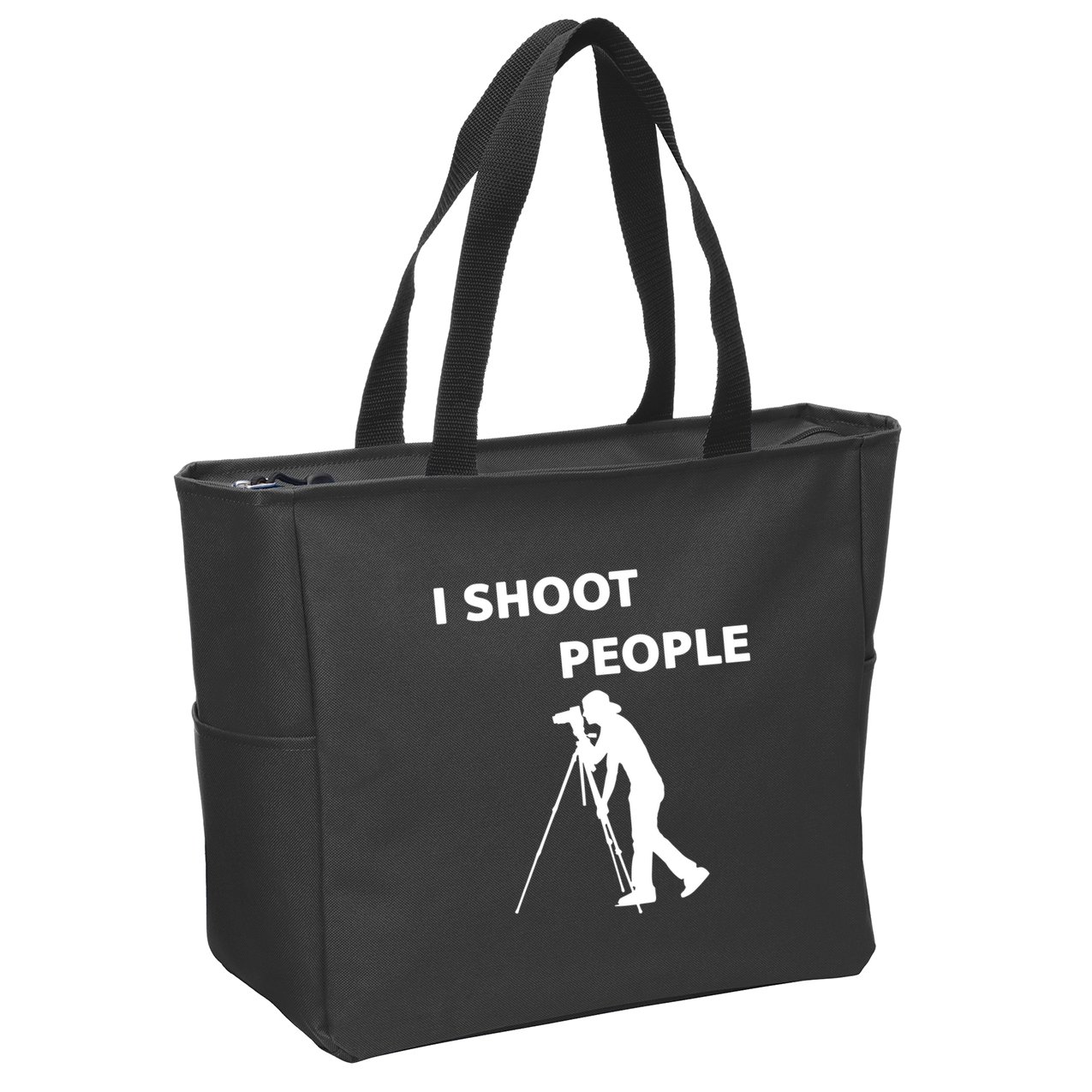 I Shoot People Zip Tote Bag