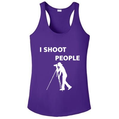 I Shoot People Ladies PosiCharge Competitor Racerback Tank