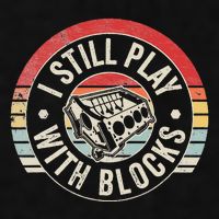 I Still Play With Blocks Racing Maintenance Ladies PosiCharge Tri-Blend Wicking Tank