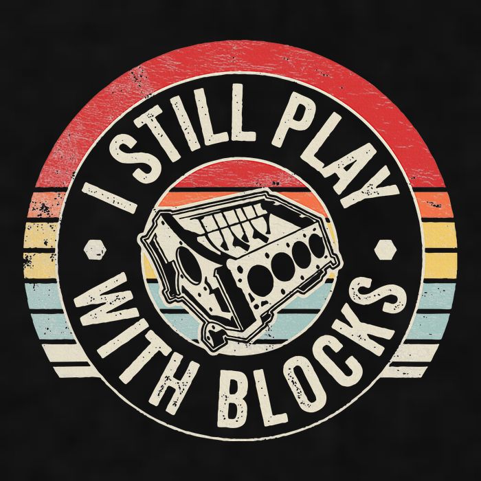 I Still Play With Blocks Racing Maintenance Ladies PosiCharge Tri-Blend Wicking Tank