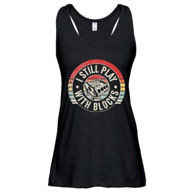 I Still Play With Blocks Racing Maintenance Ladies Essential Flowy Tank