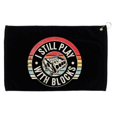 I Still Play With Blocks Racing Maintenance Grommeted Golf Towel