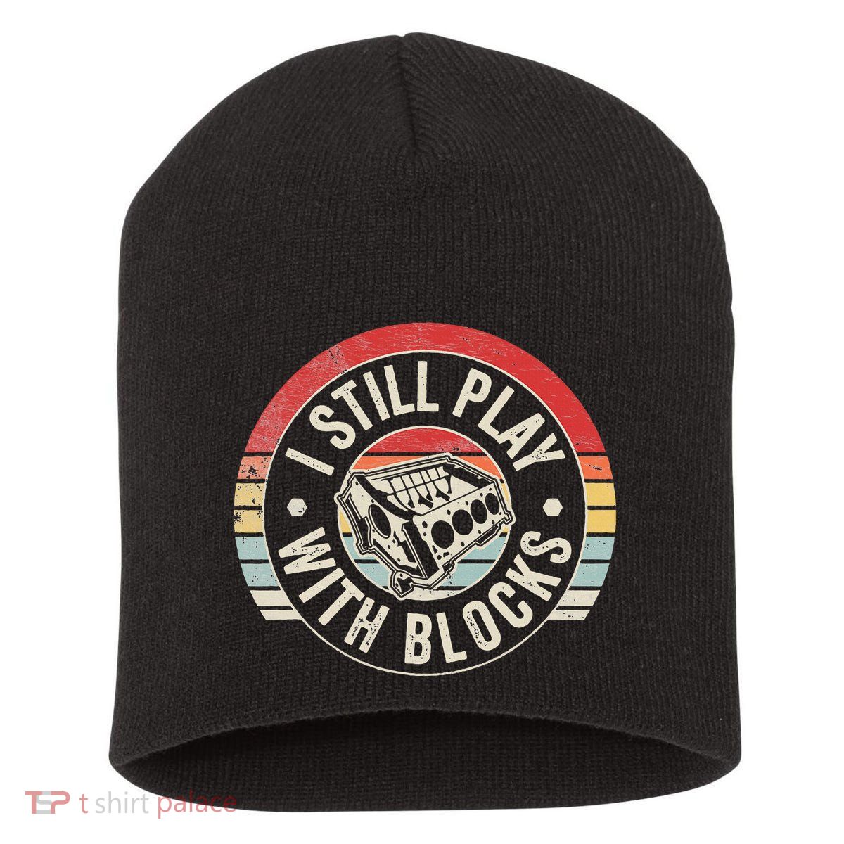 I Still Play With Blocks Racing Maintenance Short Acrylic Beanie