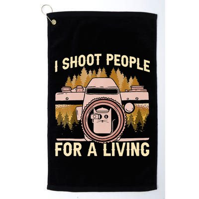 I Shoot People For A Living Photography Cat Photographer Golf Towel