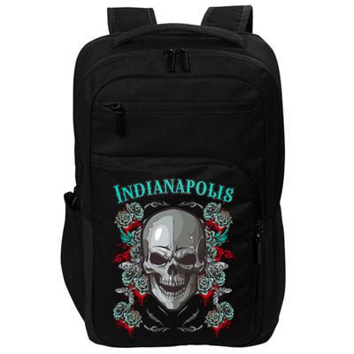 Indianapolis Skull Pirate Skeleton For Bikers Gift Impact Tech Backpack