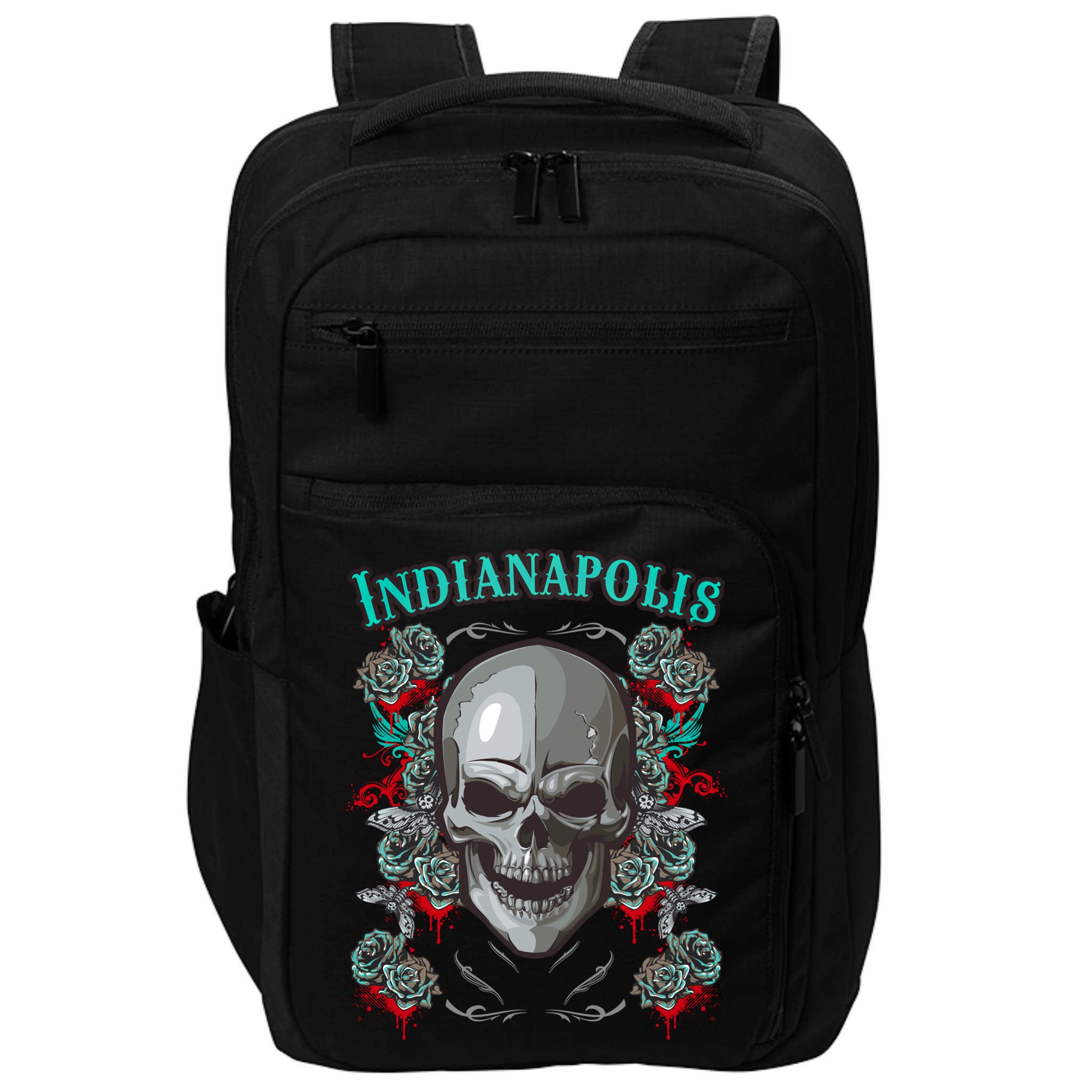 Indianapolis Skull Pirate Skeleton For Bikers Gift Impact Tech Backpack