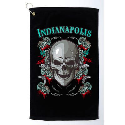 Indianapolis Skull Pirate Skeleton For Bikers Gift Golf Towel