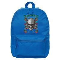 Indianapolis Skull Pirate Skeleton For Bikers Gift 16 in Basic Backpack