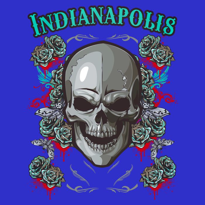 Indianapolis Skull Pirate Skeleton For Bikers Gift 16 in Basic Backpack