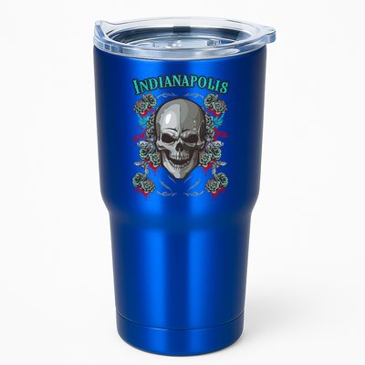 Indianapolis Skull Pirate Skeleton For Bikers Gift Tumbler