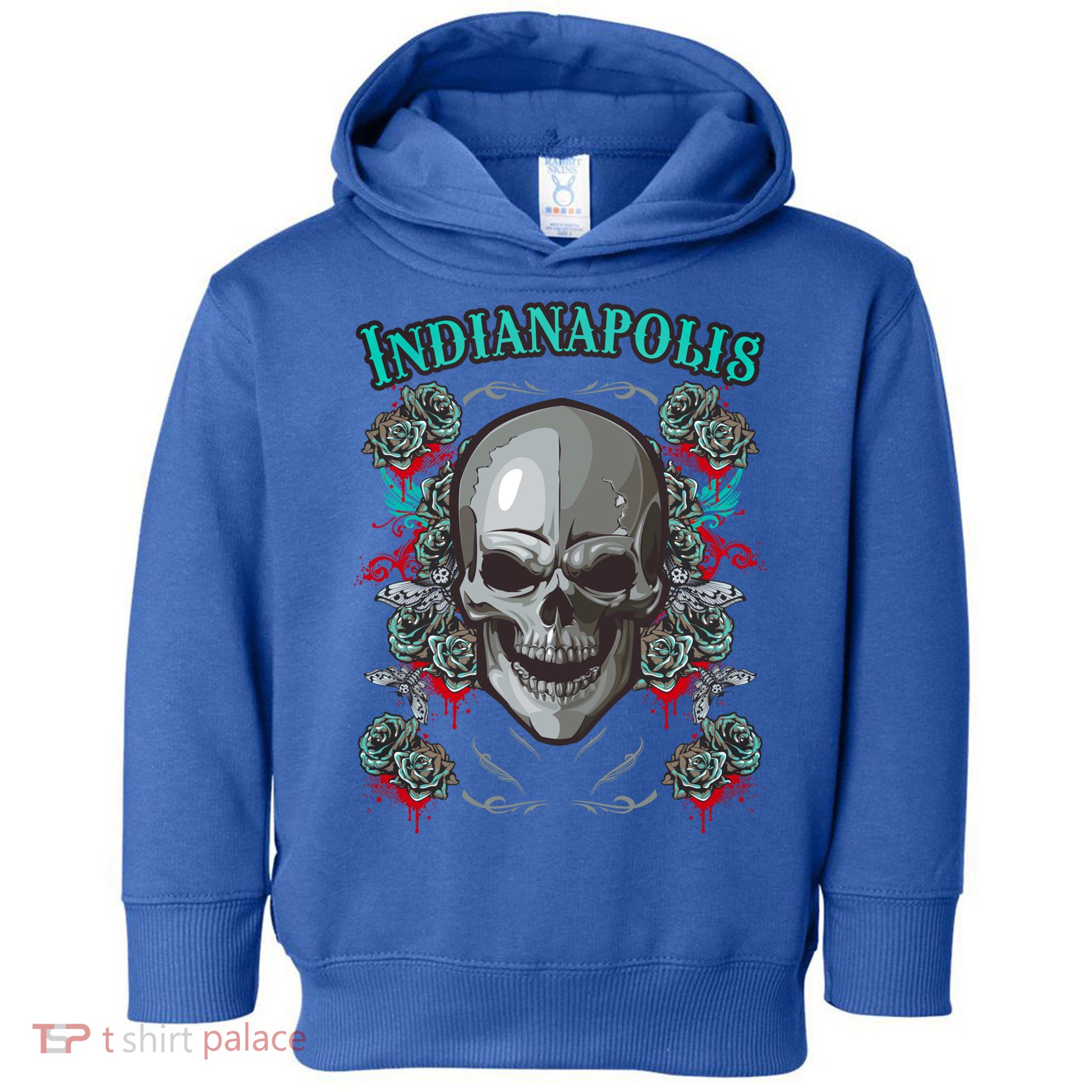 Indianapolis Skull Pirate Skeleton For Bikers Gift Toddler Hoodie
