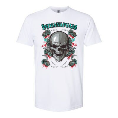 Indianapolis Skull Pirate Skeleton For Bikers Gift Softstyle® CVC T-Shirt