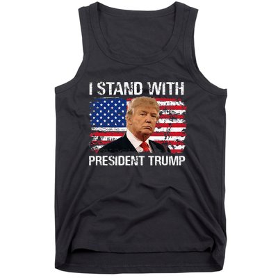 I Stand President Trump American Flag Trump 2024 Men Women Tank Top