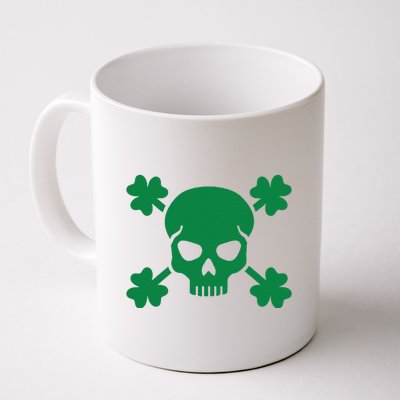 Irish Saint Patricks Day Skull And Crossbones Pirate Coffee Mug