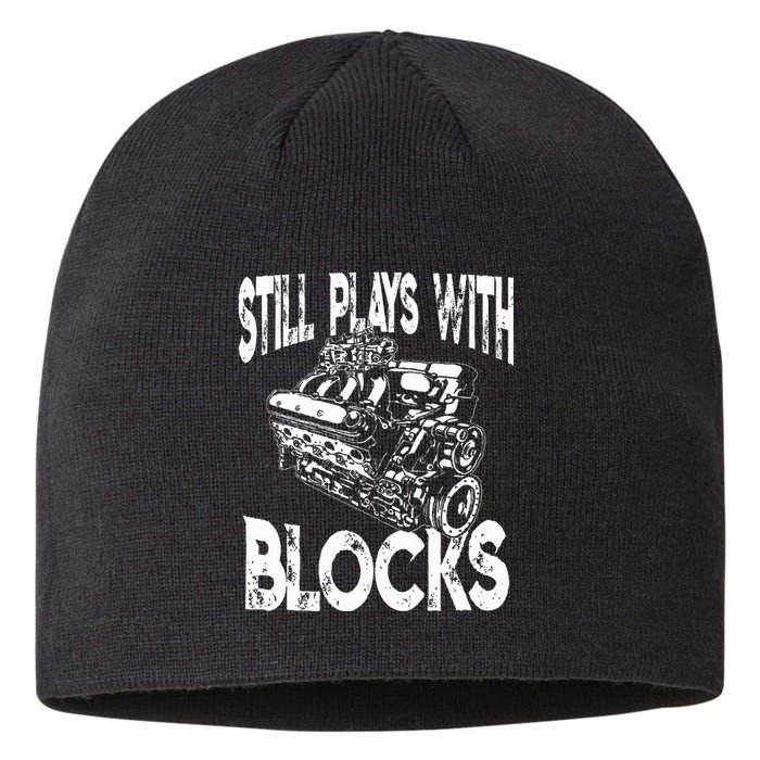 I Still Play With Blocks Funny Mechanic Sustainable Beanie