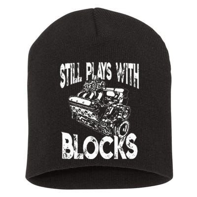 I Still Play With Blocks Funny Mechanic Short Acrylic Beanie