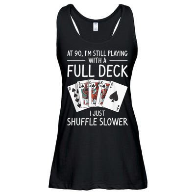 I'M Still Playing With A Full Deck 90th Birthday Ladies Essential Flowy Tank