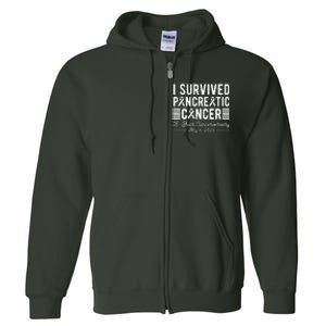 I Survived Pancreatic Cancer 15year Anniversary May 4 2024 Full Zip Hoodie