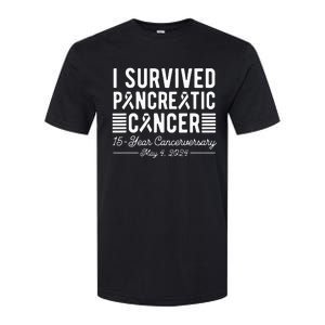 I Survived Pancreatic Cancer 15year Anniversary May 4 2024 Softstyle CVC T-Shirt