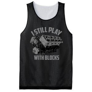 I Still Play With Blocks Racing | Maintenance Man Gift Mesh Reversible Basketball Jersey Tank