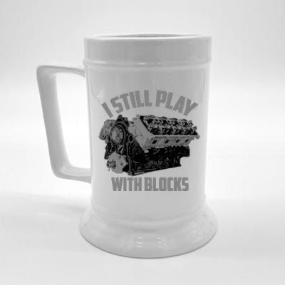 I Still Play With Blocks Racing | Maintenance Man Gift Beer Stein