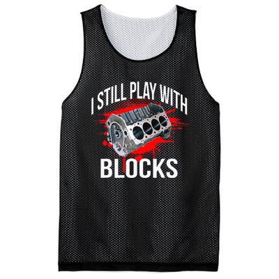 I Still Play With Blocks Funny Mechanic Mesh Reversible Basketball Jersey Tank