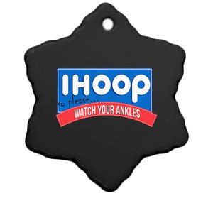 Ihoop So Please Watch Your Ankles Funny Basketball Ceramic Star Ornament