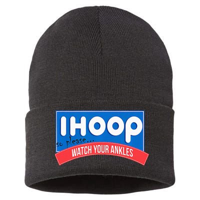 Ihoop So Please Watch Your Ankles Funny Basketball Sustainable Knit Beanie