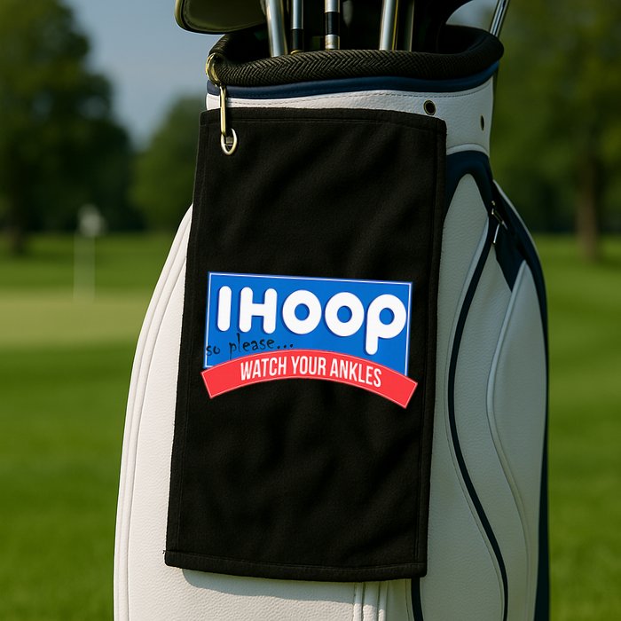 Ihoop So Please Watch Your Ankles Funny Basketball Golf Towel