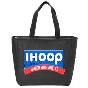 Ihoop So Please Watch Your Ankles Funny Basketball Zip Tote Bag