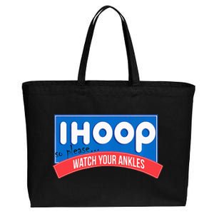 Ihoop So Please Watch Your Ankles Funny Basketball Cotton Canvas Jumbo Tote