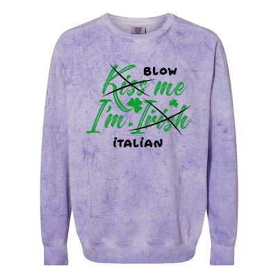 Italian Saint Patrick's Day Lucky Irish St Pattys Party Colorblast Crewneck Sweatshirt