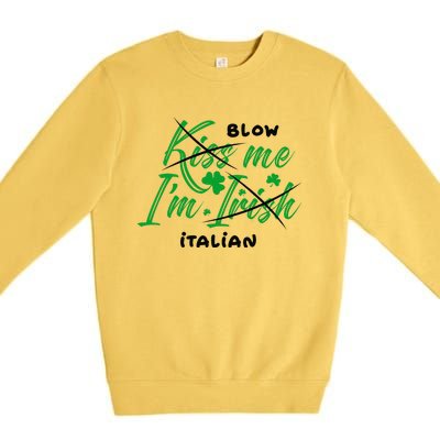 Italian Saint Patrick's Day Lucky Irish St Pattys Party Premium Crewneck Sweatshirt