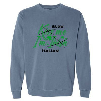 Italian Saint Patrick's Day Lucky Irish St Pattys Party Garment-Dyed Sweatshirt