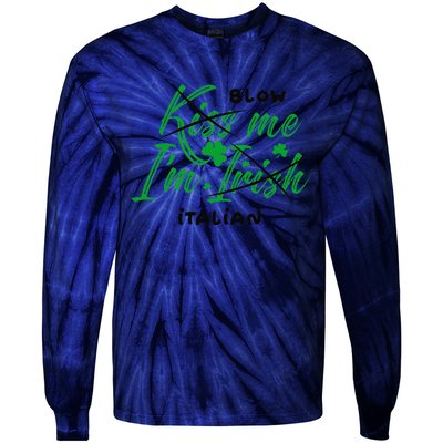 Italian Saint Patrick's Day Lucky Irish St Pattys Party Tie-Dye Long Sleeve Shirt