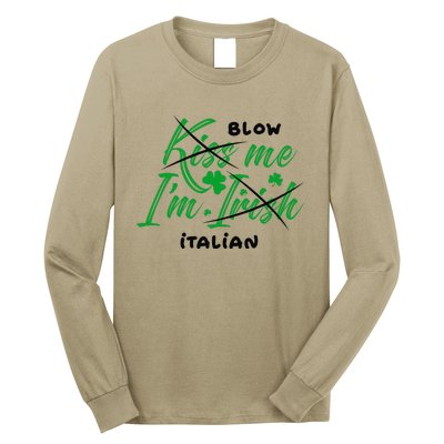 Italian Saint Patrick's Day Lucky Irish St Pattys Party Long Sleeve Shirt