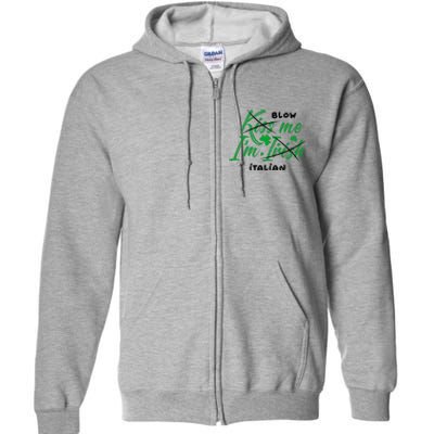 Italian Saint Patrick's Day Lucky Irish St Pattys Party Full Zip Hoodie