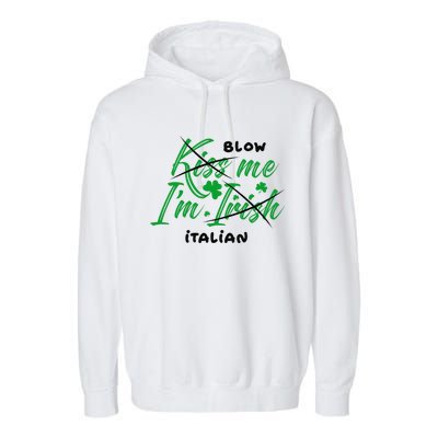 Italian Saint Patrick's Day Lucky Irish St Pattys Party Garment-Dyed Fleece Hoodie