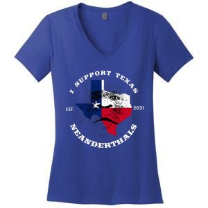 I Support Proud Texas Neanderthals Women's V-Neck T-Shirt