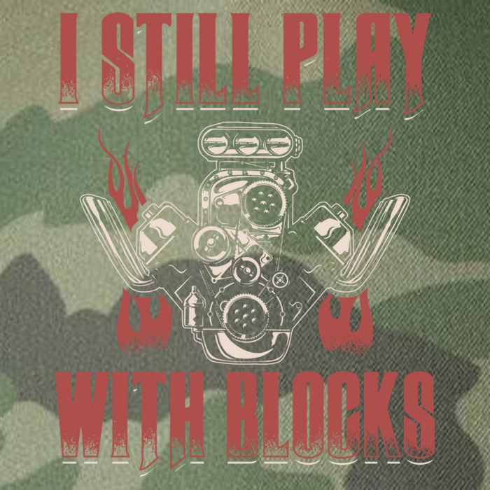 I Still Play With Blocks Car Mechanic Motor Engine Meaningful Gift Legacy Tie Dye Trucker Hat