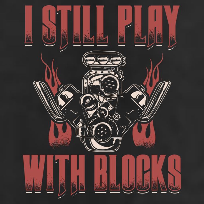 I Still Play With Blocks Car Mechanic Motor Engine Meaningful Gift Beanie