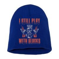 I Still Play With Blocks Car Mechanic Motor Engine Meaningful Gift Short Acrylic Beanie