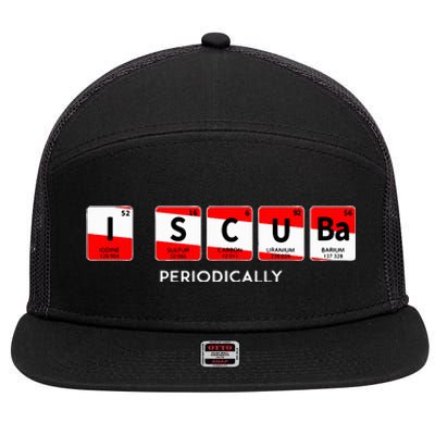 I Scuba Periodically Element Design With Number And Weight 7 Panel Mesh Trucker Snapback Hat